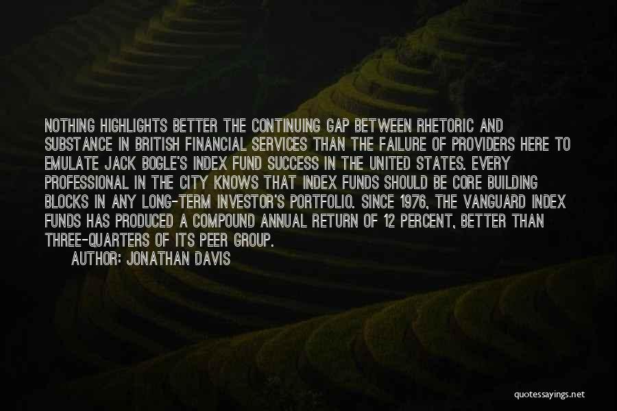 Jonathan Davis Quotes: Nothing Highlights Better The Continuing Gap Between Rhetoric And Substance In British Financial Services Than The Failure Of Providers Here