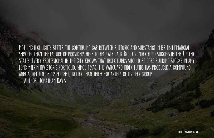 Jonathan Davis Quotes: Nothing Highlights Better The Continuing Gap Between Rhetoric And Substance In British Financial Services Than The Failure Of Providers Here