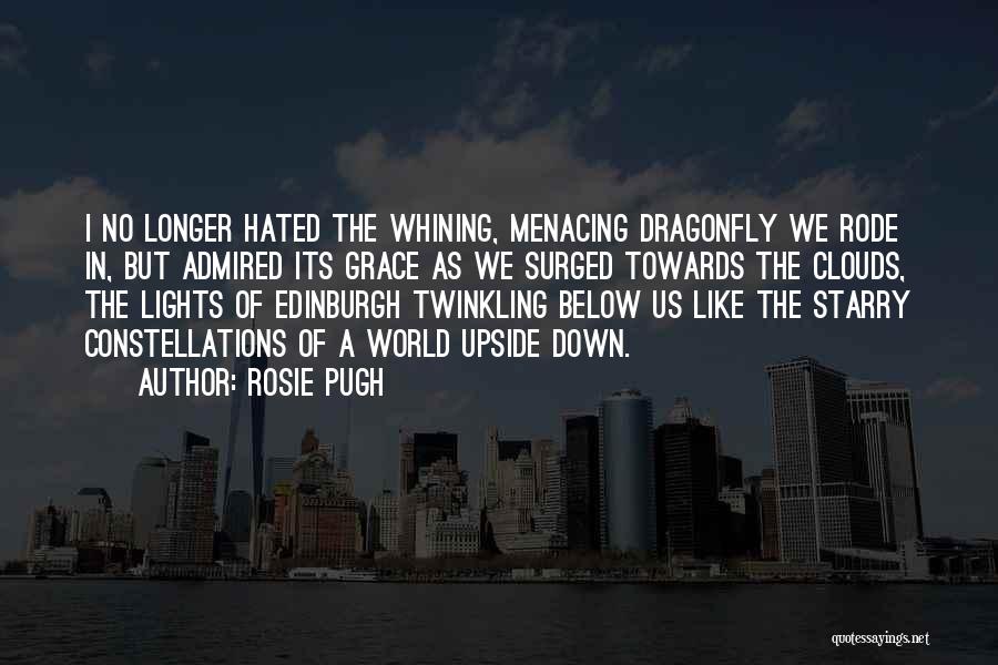 Rosie Pugh Quotes: I No Longer Hated The Whining, Menacing Dragonfly We Rode In, But Admired Its Grace As We Surged Towards The