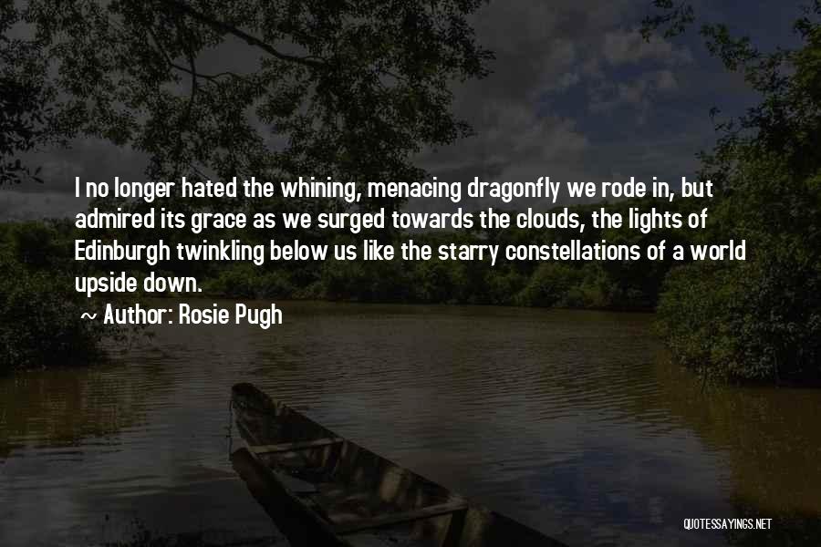Rosie Pugh Quotes: I No Longer Hated The Whining, Menacing Dragonfly We Rode In, But Admired Its Grace As We Surged Towards The