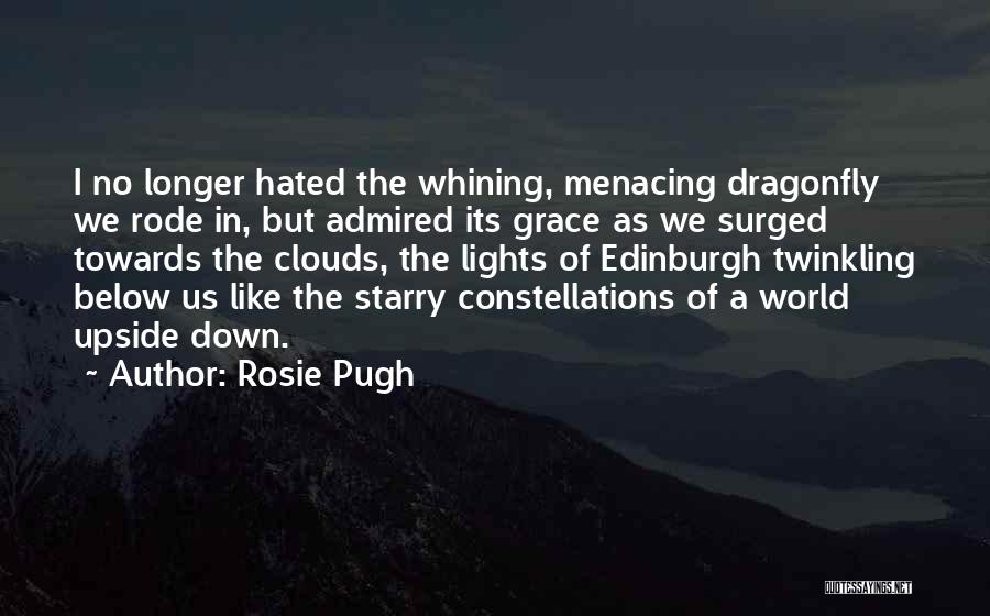 Rosie Pugh Quotes: I No Longer Hated The Whining, Menacing Dragonfly We Rode In, But Admired Its Grace As We Surged Towards The