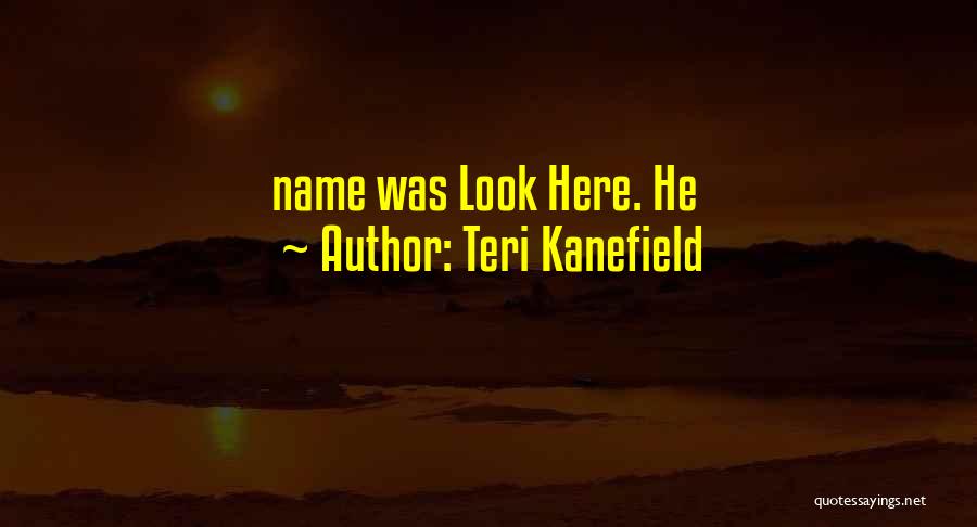 Teri Kanefield Quotes: Name Was Look Here. He