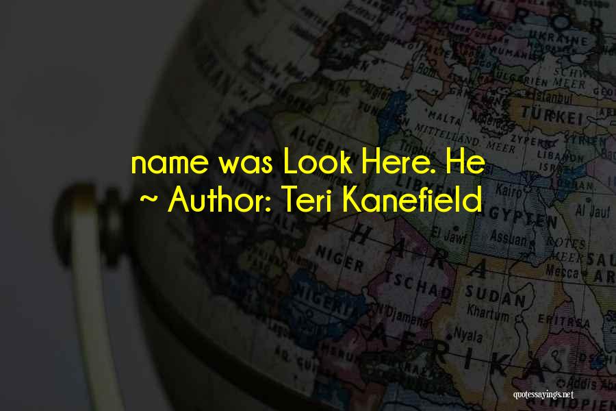Teri Kanefield Quotes: Name Was Look Here. He