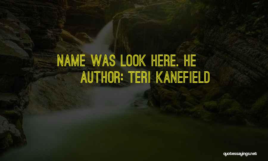 Teri Kanefield Quotes: Name Was Look Here. He