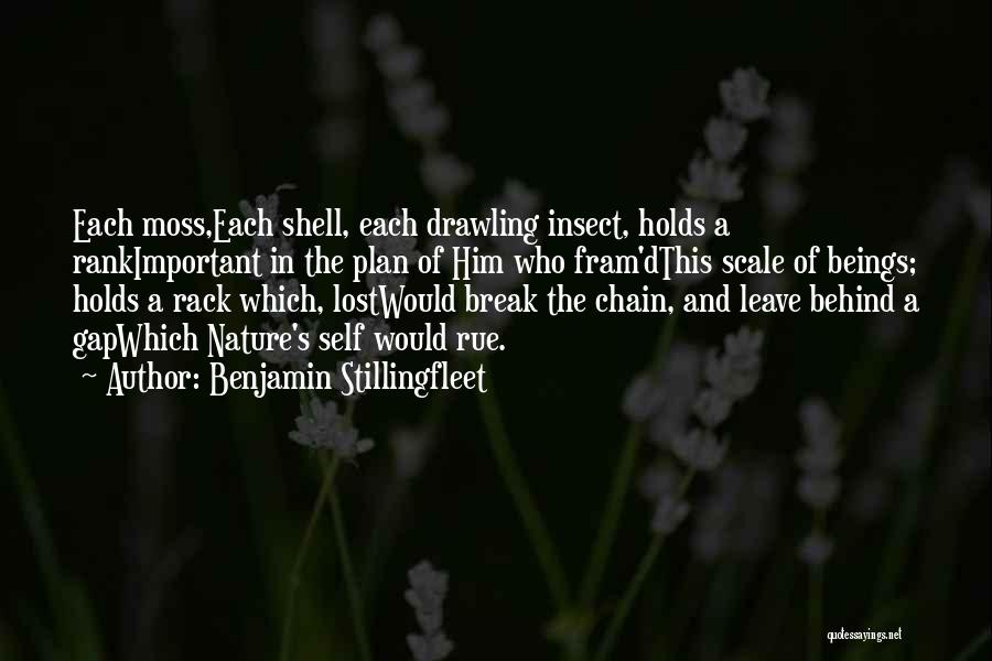 Benjamin Stillingfleet Quotes: Each Moss,each Shell, Each Drawling Insect, Holds A Rankimportant In The Plan Of Him Who Fram'dthis Scale Of Beings; Holds