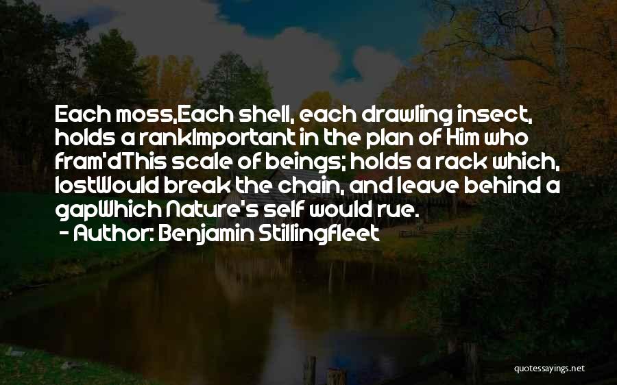 Benjamin Stillingfleet Quotes: Each Moss,each Shell, Each Drawling Insect, Holds A Rankimportant In The Plan Of Him Who Fram'dthis Scale Of Beings; Holds