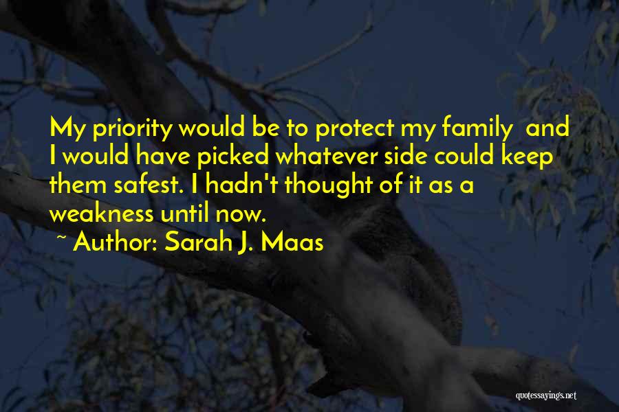 Sarah J. Maas Quotes: My Priority Would Be To Protect My Family And I Would Have Picked Whatever Side Could Keep Them Safest. I