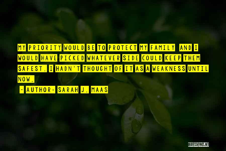 Sarah J. Maas Quotes: My Priority Would Be To Protect My Family And I Would Have Picked Whatever Side Could Keep Them Safest. I