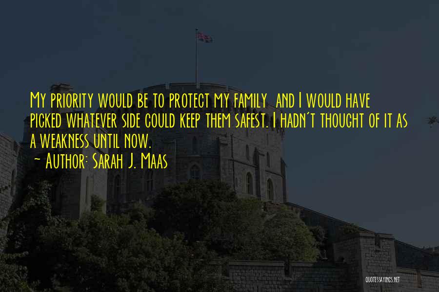 Sarah J. Maas Quotes: My Priority Would Be To Protect My Family And I Would Have Picked Whatever Side Could Keep Them Safest. I