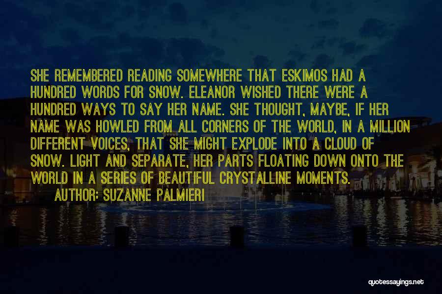 Suzanne Palmieri Quotes: She Remembered Reading Somewhere That Eskimos Had A Hundred Words For Snow. Eleanor Wished There Were A Hundred Ways To