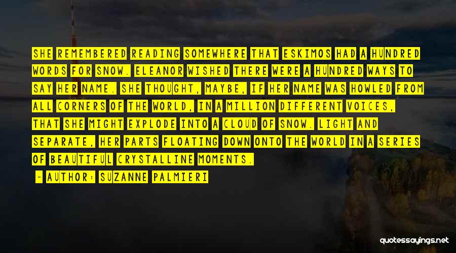 Suzanne Palmieri Quotes: She Remembered Reading Somewhere That Eskimos Had A Hundred Words For Snow. Eleanor Wished There Were A Hundred Ways To