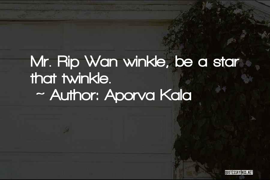 Aporva Kala Quotes: Mr. Rip Wan Winkle, Be A Star That Twinkle.