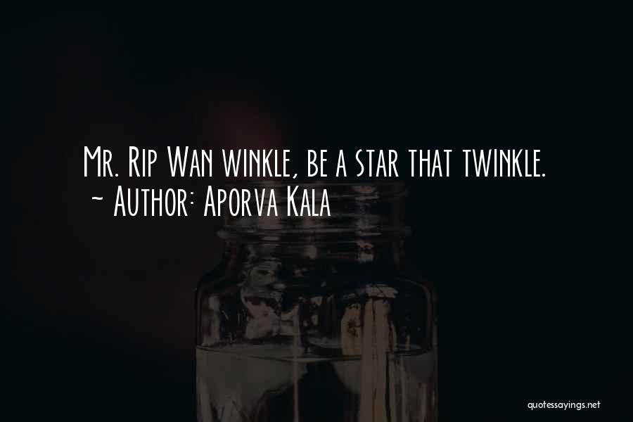 Aporva Kala Quotes: Mr. Rip Wan Winkle, Be A Star That Twinkle.