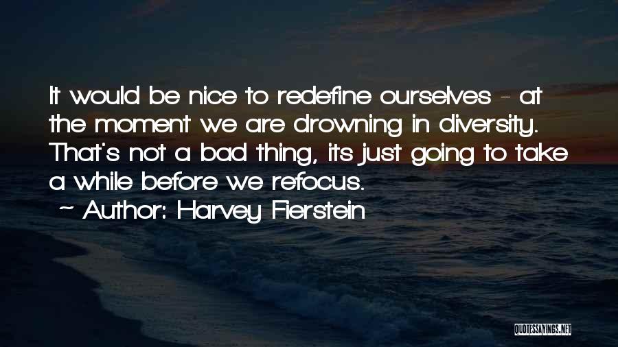 Harvey Fierstein Quotes: It Would Be Nice To Redefine Ourselves - At The Moment We Are Drowning In Diversity. That's Not A Bad