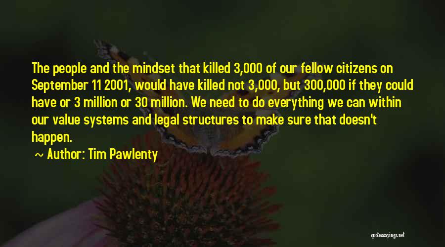 Tim Pawlenty Quotes: The People And The Mindset That Killed 3,000 Of Our Fellow Citizens On September 11 2001, Would Have Killed Not