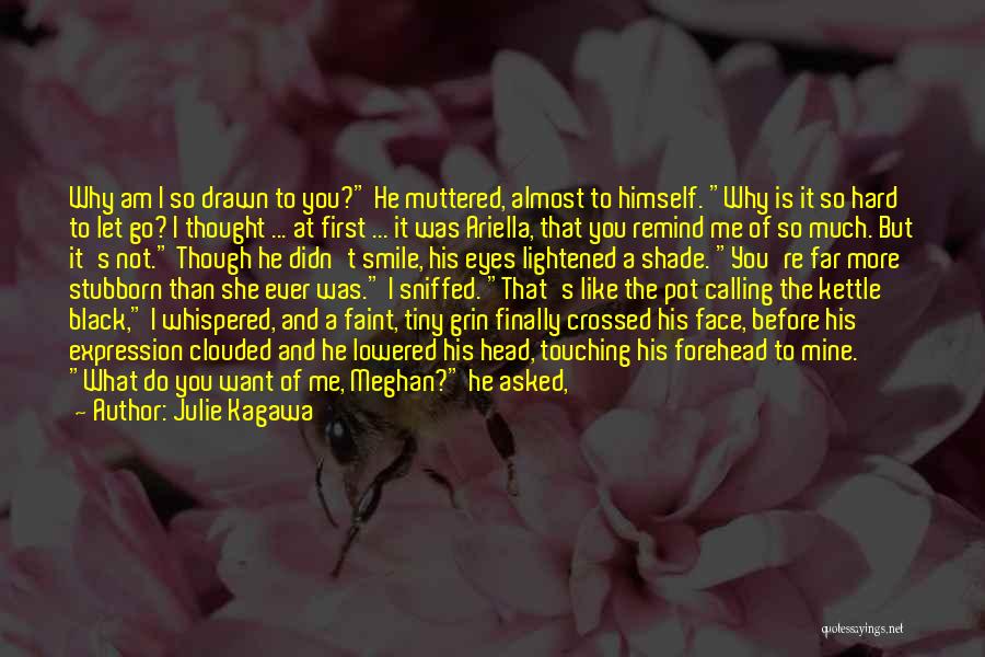 Julie Kagawa Quotes: Why Am I So Drawn To You? He Muttered, Almost To Himself. Why Is It So Hard To Let Go?