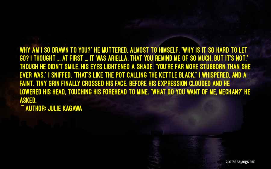 Julie Kagawa Quotes: Why Am I So Drawn To You? He Muttered, Almost To Himself. Why Is It So Hard To Let Go?