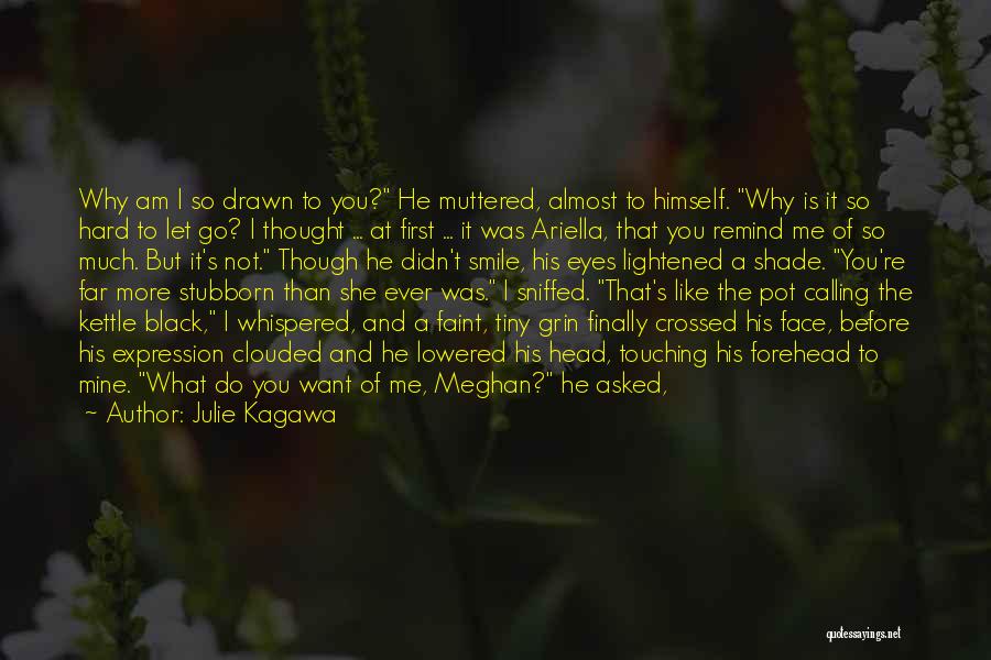 Julie Kagawa Quotes: Why Am I So Drawn To You? He Muttered, Almost To Himself. Why Is It So Hard To Let Go?