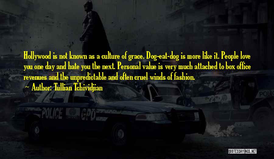 Tullian Tchividjian Quotes: Hollywood Is Not Known As A Culture Of Grace. Dog-eat-dog Is More Like It. People Love You One Day And