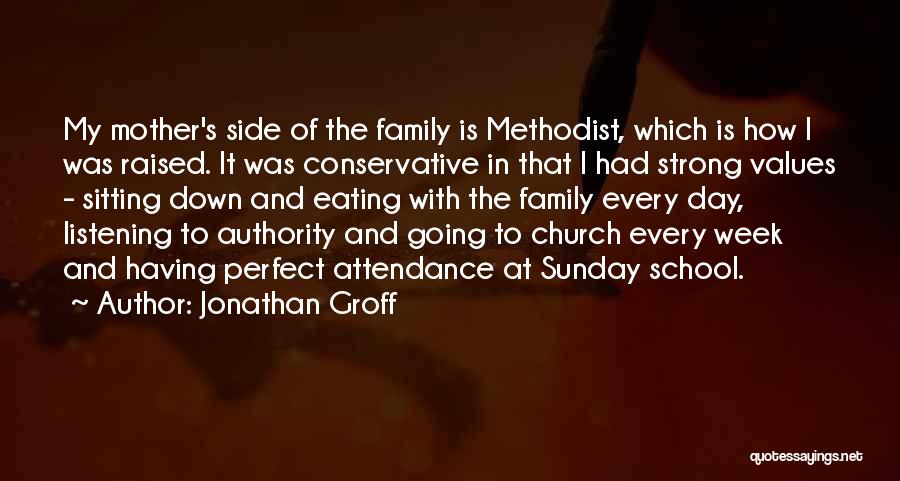 Jonathan Groff Quotes: My Mother's Side Of The Family Is Methodist, Which Is How I Was Raised. It Was Conservative In That I
