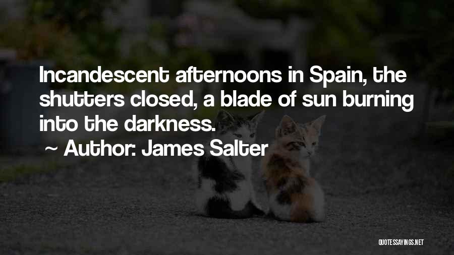James Salter Quotes: Incandescent Afternoons In Spain, The Shutters Closed, A Blade Of Sun Burning Into The Darkness.
