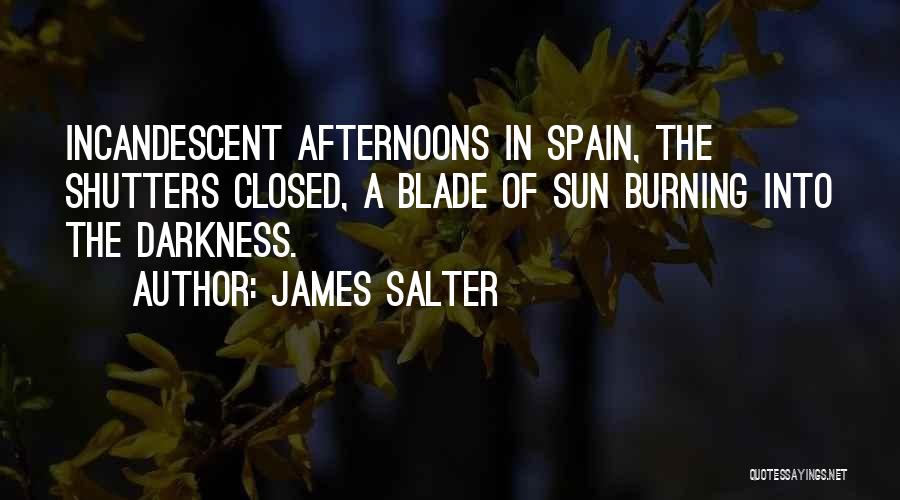 James Salter Quotes: Incandescent Afternoons In Spain, The Shutters Closed, A Blade Of Sun Burning Into The Darkness.