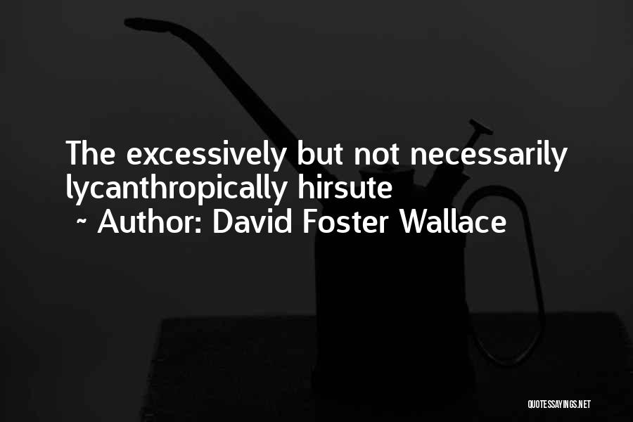 David Foster Wallace Quotes: The Excessively But Not Necessarily Lycanthropically Hirsute