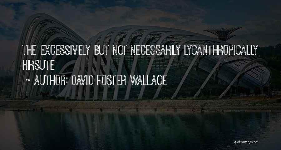 David Foster Wallace Quotes: The Excessively But Not Necessarily Lycanthropically Hirsute