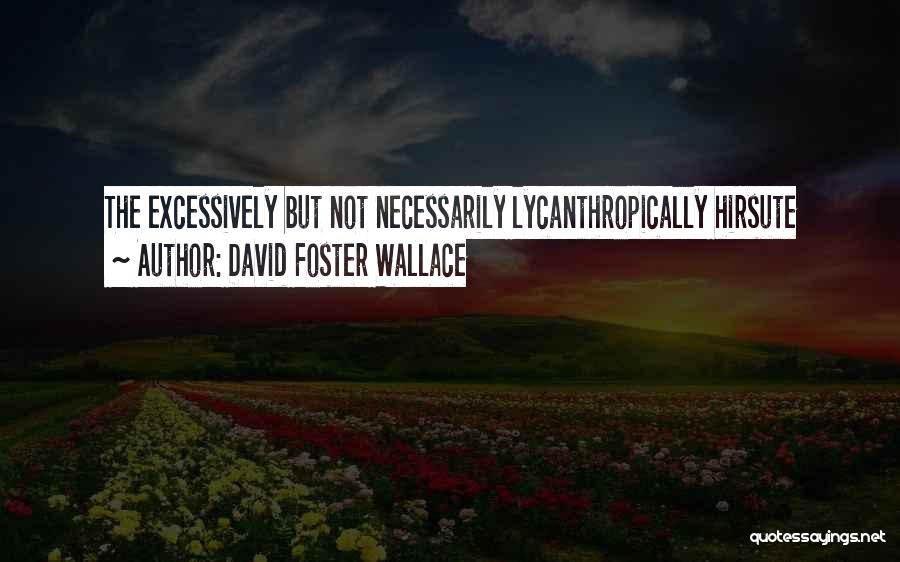 David Foster Wallace Quotes: The Excessively But Not Necessarily Lycanthropically Hirsute