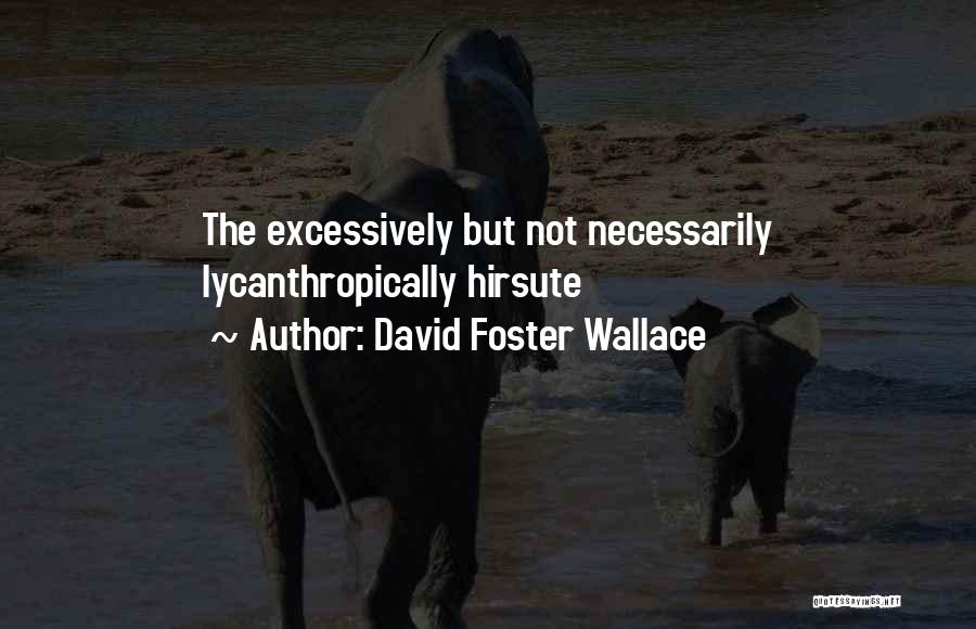 David Foster Wallace Quotes: The Excessively But Not Necessarily Lycanthropically Hirsute