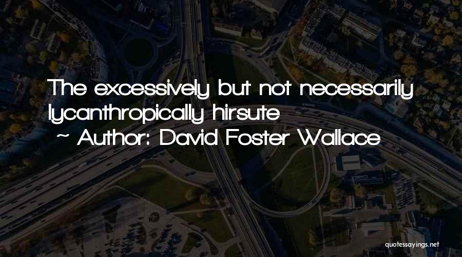 David Foster Wallace Quotes: The Excessively But Not Necessarily Lycanthropically Hirsute