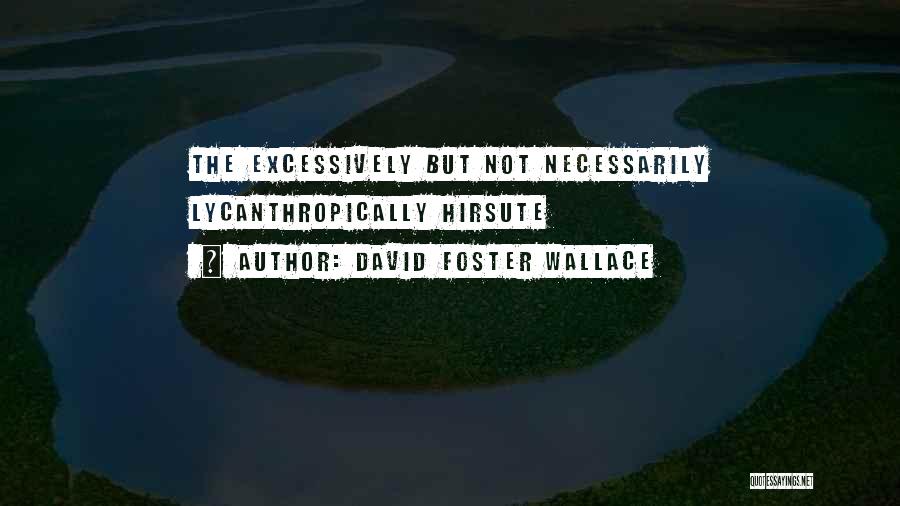 David Foster Wallace Quotes: The Excessively But Not Necessarily Lycanthropically Hirsute