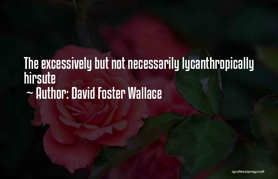 David Foster Wallace Quotes: The Excessively But Not Necessarily Lycanthropically Hirsute