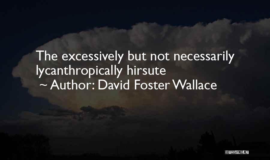 David Foster Wallace Quotes: The Excessively But Not Necessarily Lycanthropically Hirsute