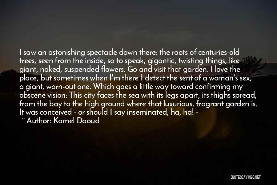 Kamel Daoud Quotes: I Saw An Astonishing Spectacle Down There: The Roots Of Centuries-old Trees, Seen From The Inside, So To Speak, Gigantic,