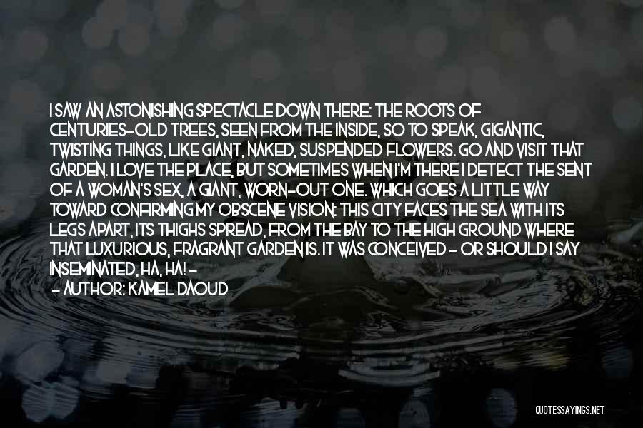 Kamel Daoud Quotes: I Saw An Astonishing Spectacle Down There: The Roots Of Centuries-old Trees, Seen From The Inside, So To Speak, Gigantic,