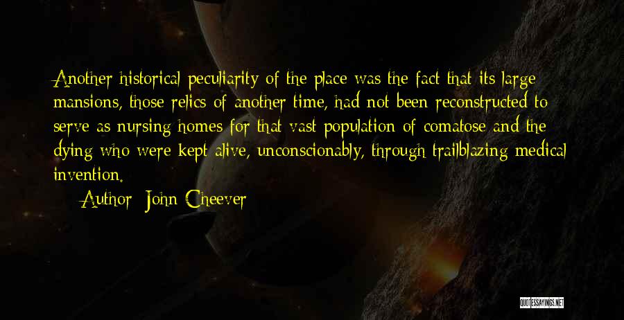 John Cheever Quotes: Another Historical Peculiarity Of The Place Was The Fact That Its Large Mansions, Those Relics Of Another Time, Had Not
