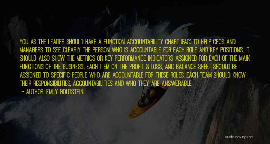 Emily Goldstein Quotes: You As The Leader Should Have A Function Accountability Chart (fac) To Help Ceos And Managers To See Clearly The