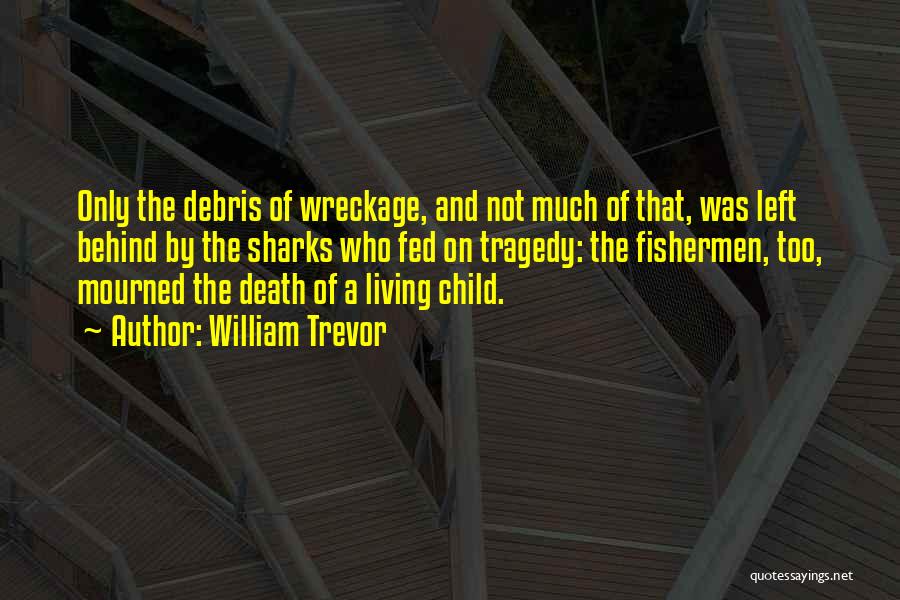 William Trevor Quotes: Only The Debris Of Wreckage, And Not Much Of That, Was Left Behind By The Sharks Who Fed On Tragedy: