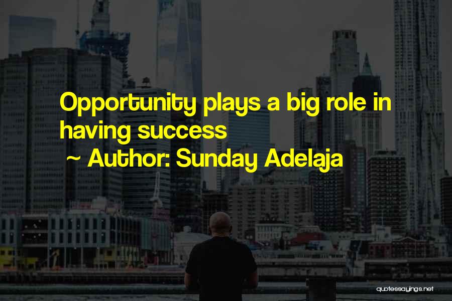 Sunday Adelaja Quotes: Opportunity Plays A Big Role In Having Success