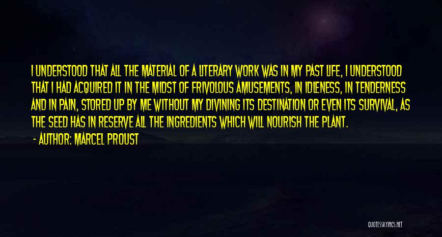 Marcel Proust Quotes: I Understood That All The Material Of A Literary Work Was In My Past Life, I Understood That I Had