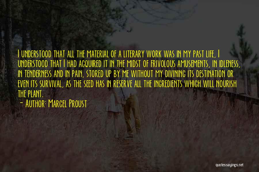 Marcel Proust Quotes: I Understood That All The Material Of A Literary Work Was In My Past Life, I Understood That I Had