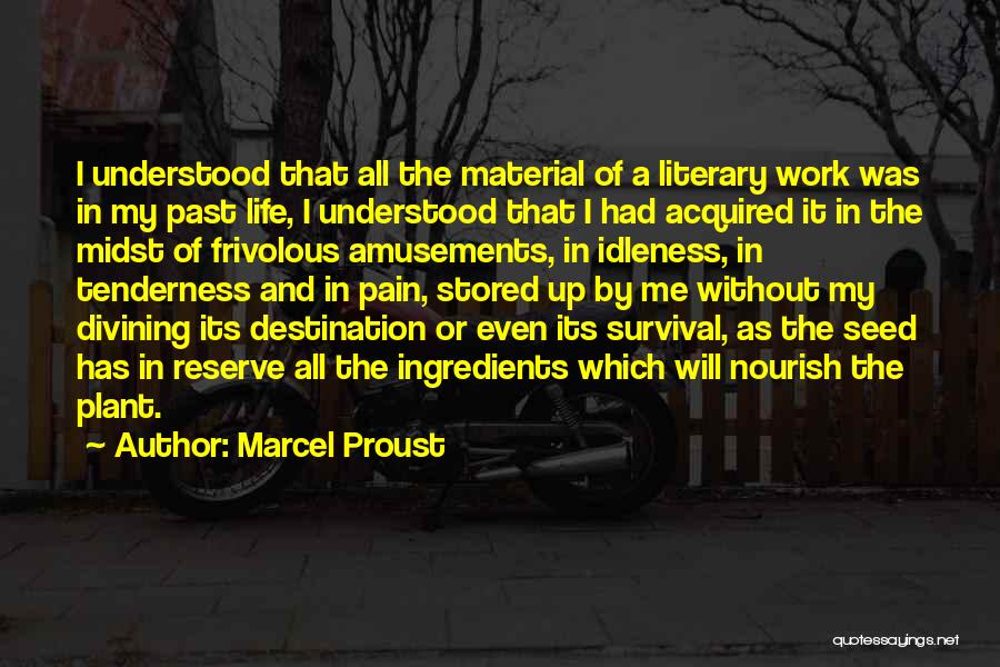 Marcel Proust Quotes: I Understood That All The Material Of A Literary Work Was In My Past Life, I Understood That I Had