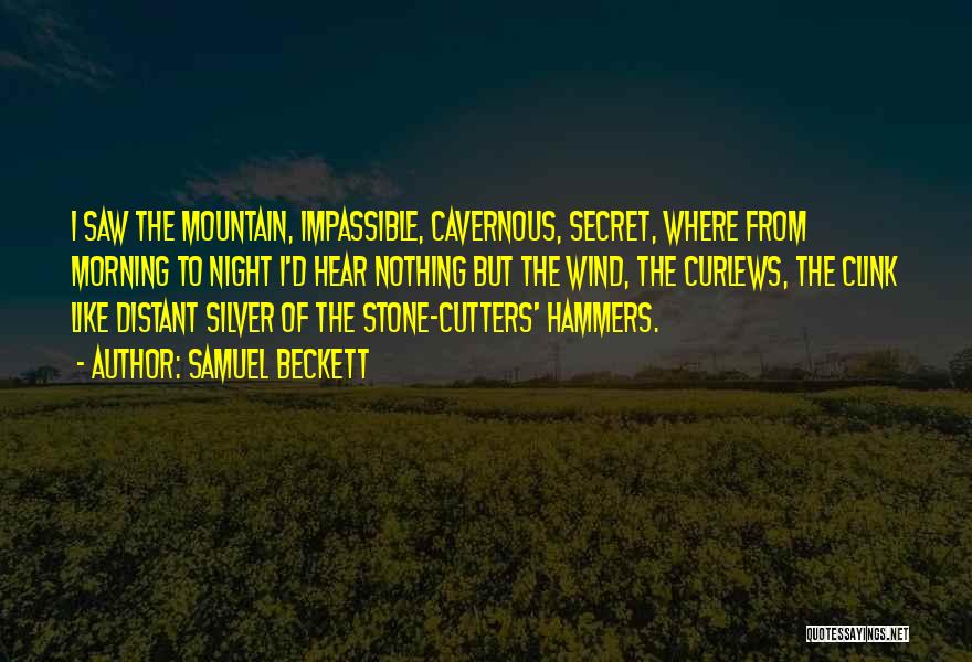 Samuel Beckett Quotes: I Saw The Mountain, Impassible, Cavernous, Secret, Where From Morning To Night I'd Hear Nothing But The Wind, The Curlews,