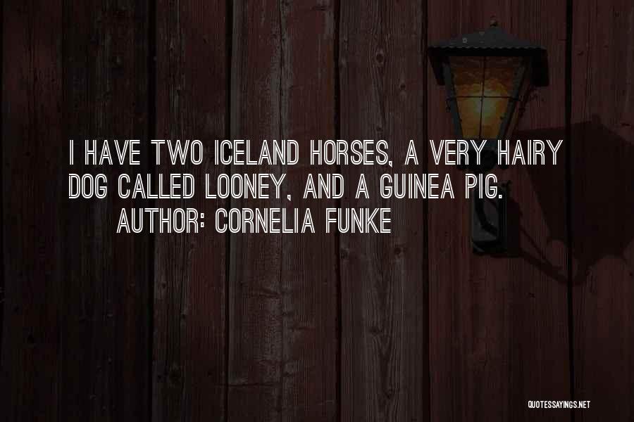 Cornelia Funke Quotes: I Have Two Iceland Horses, A Very Hairy Dog Called Looney, And A Guinea Pig.