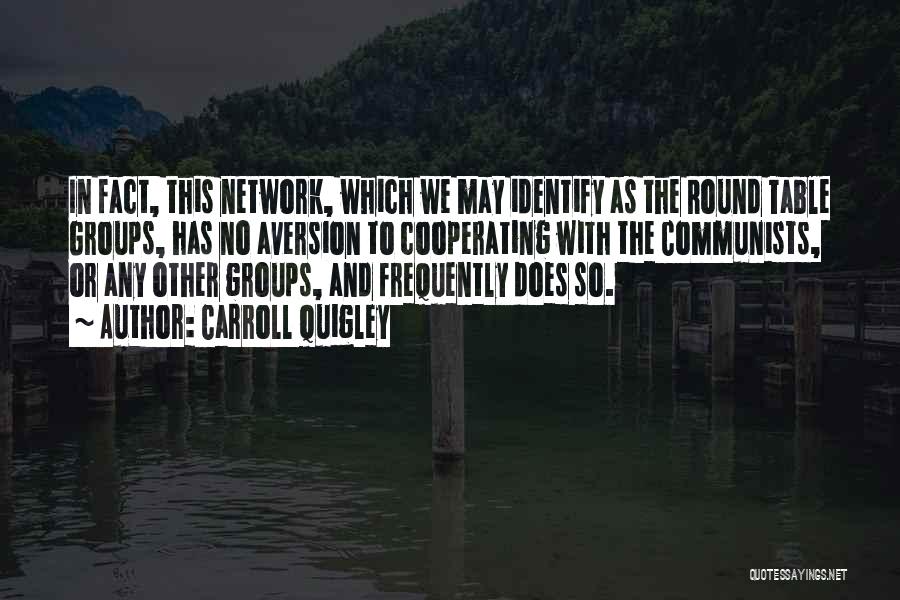 Carroll Quigley Quotes: In Fact, This Network, Which We May Identify As The Round Table Groups, Has No Aversion To Cooperating With The