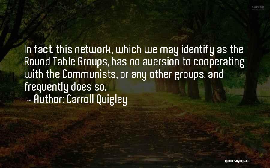 Carroll Quigley Quotes: In Fact, This Network, Which We May Identify As The Round Table Groups, Has No Aversion To Cooperating With The