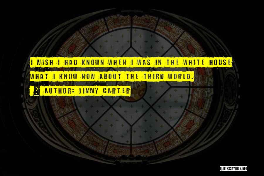 Jimmy Carter Quotes: I Wish I Had Known When I Was In The White House What I Know Now About The Third World.