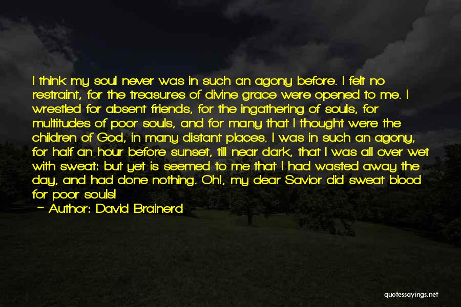 David Brainerd Quotes: I Think My Soul Never Was In Such An Agony Before. I Felt No Restraint, For The Treasures Of Divine