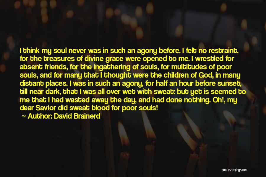 David Brainerd Quotes: I Think My Soul Never Was In Such An Agony Before. I Felt No Restraint, For The Treasures Of Divine